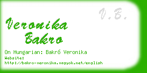 veronika bakro business card